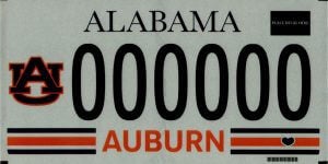 Auburn University Inlaid License Plate 