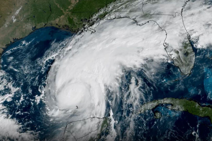 Satellite image of Hurricane Isaias